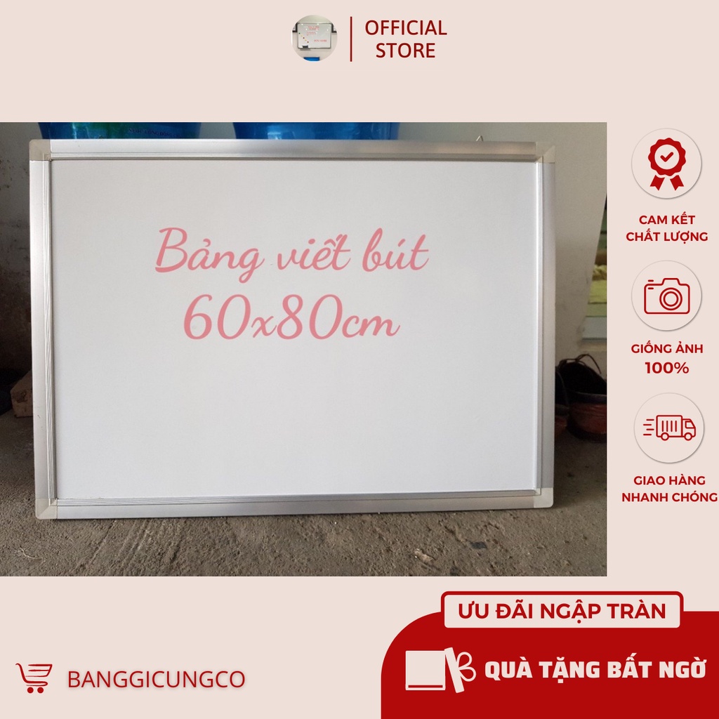 Bảng viết bút dạ siêu nhẹ, Kt: 60*80cm [phía sau có móc treo tiện lợi] tặng kèm bút kèm,bông xoá