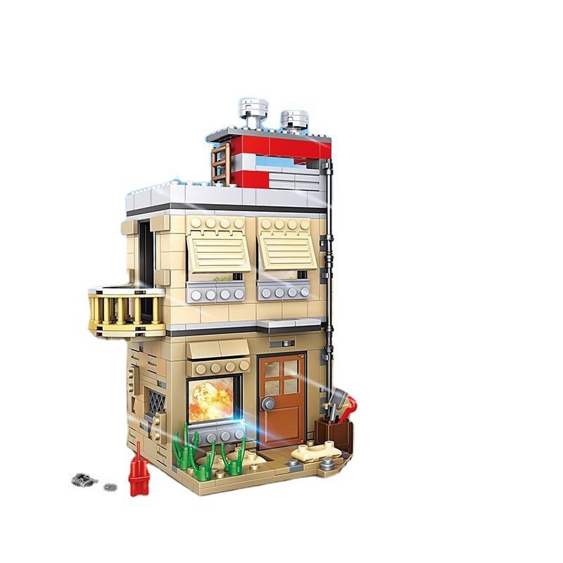 Lego lắp ghép ngôi nhà 2 in1 với siêu nhân 383 miếng ghép