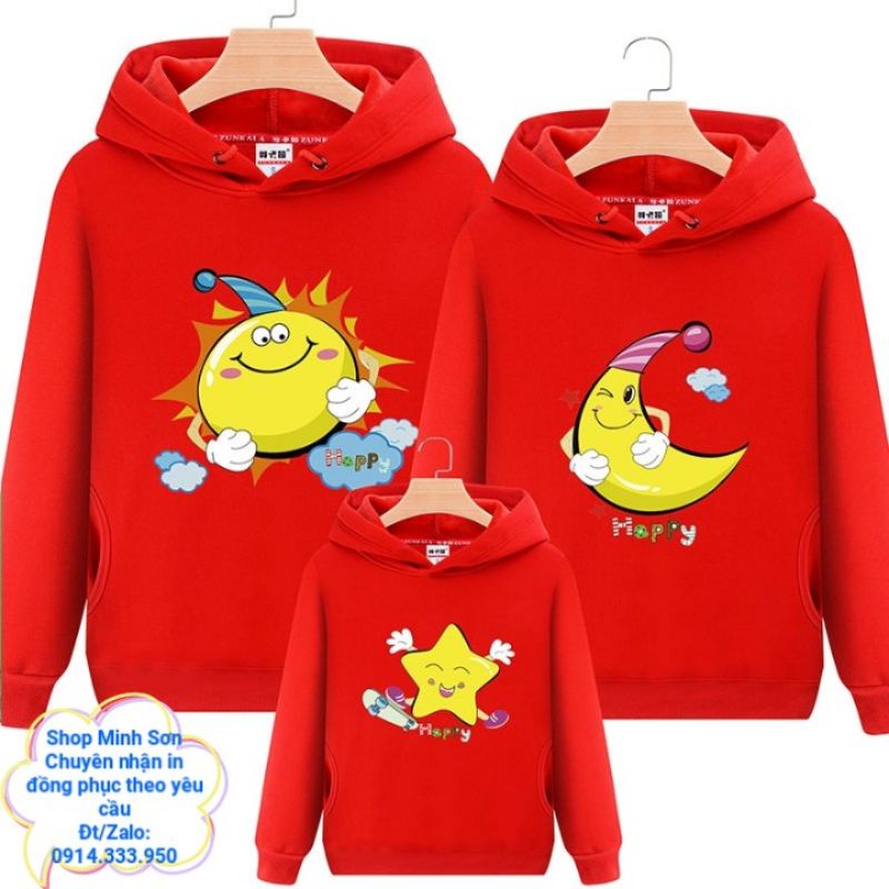 🌙🌞🌙VIDEO ÁO NỈ HOODIE MẶT TRỜI,TRĂNG, SAO, NỈ MŨ GIA ĐÌNH, ÁO ĐÔI LOẠI 1 ĐỦ MÀU ĐỦ SIZE