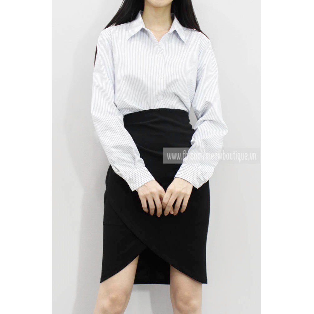 [Mã FATHANG5 giảm 10K đơn 50K] [Hình thật tự chụp] Chân Váy Công sở Bút Chì Tulip Xếp Pli Nhún Meow Boutique | BigBuy360 - bigbuy360.vn