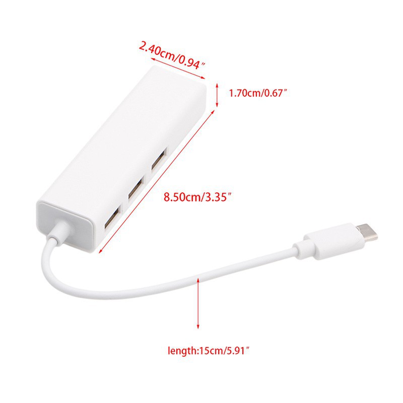 Đầu chuyển USB Type-C 3.1 sang RJ45 Ethernet LAN cao cấp