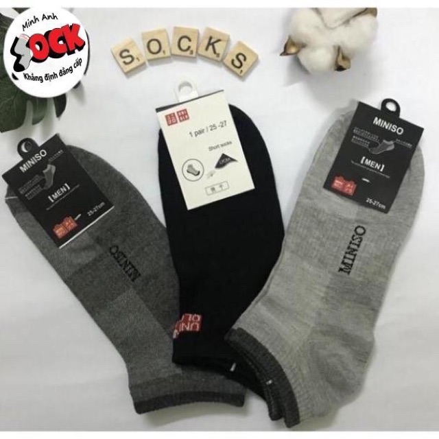Set 5 đôi Tất nam LOẠI 1 cổ ngắn cổ cao