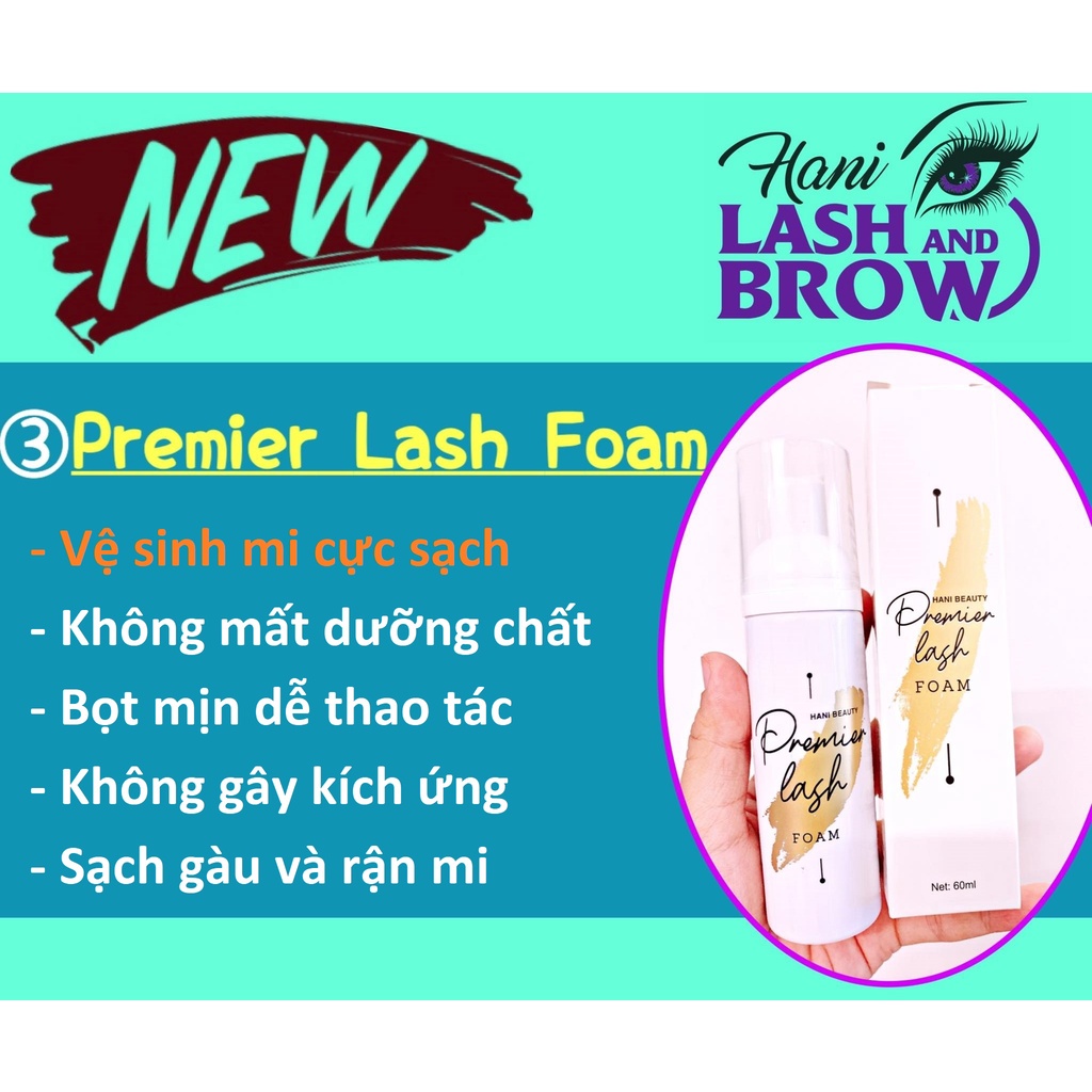 Combo set vệ sinh mi không thể thiếu cho phái đẹp - bọt vệ sinh mi Hani Beauty