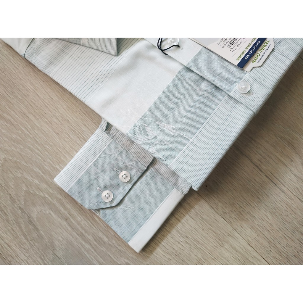 Áo Sơ Mi Tay Dài Bamboo Dáng SlimFit Vĩnh Tiến G003