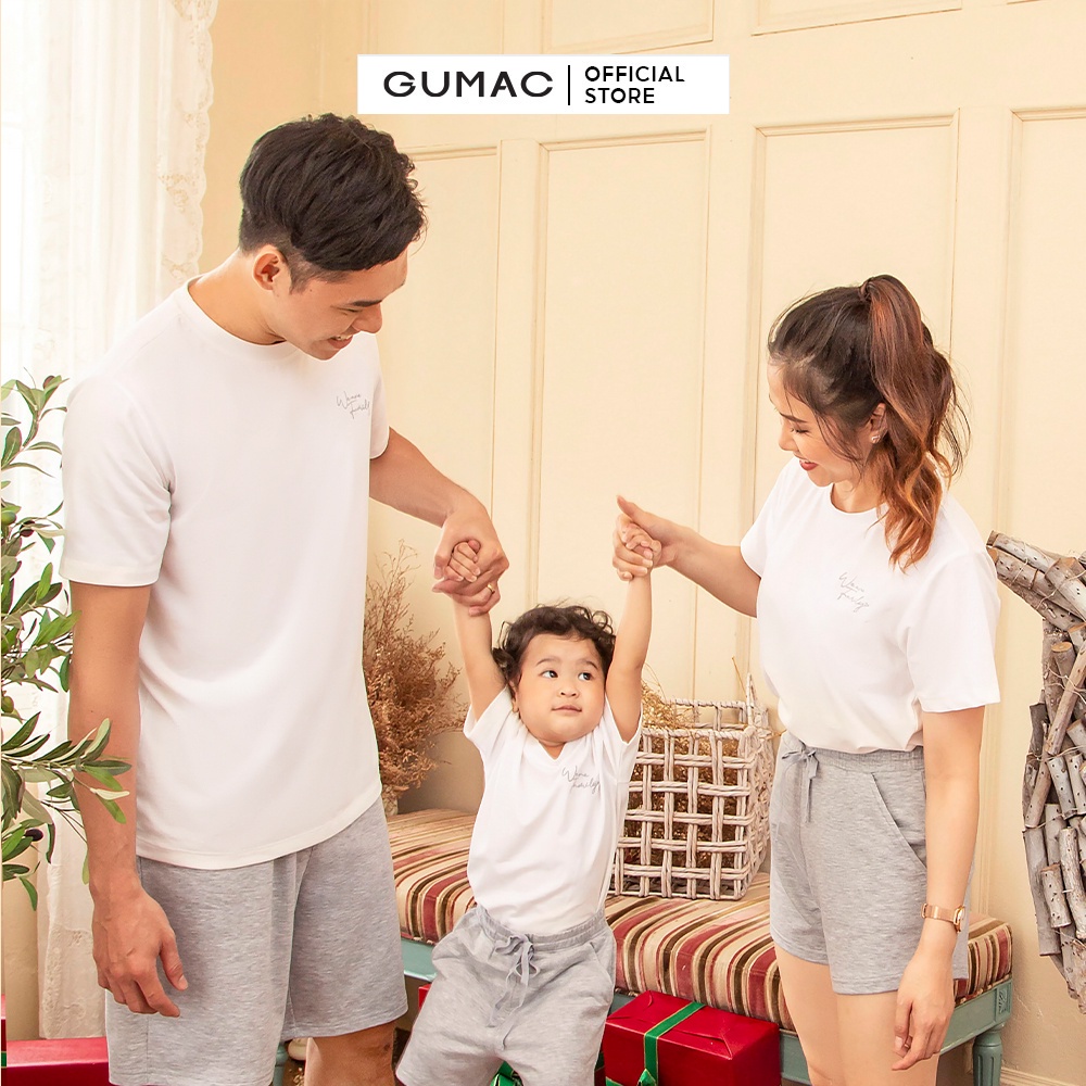 [Mã WABRGUM giảm 10% tối đa 30K đơn 99K] Áo thun trẻ em thời trang GUMAC thêu chữ ngực trái mẫu mới ATKC01020