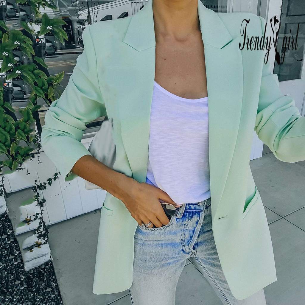 Áo KhoáC Blazer DàI Tay ThờI Trang Cho Nữ