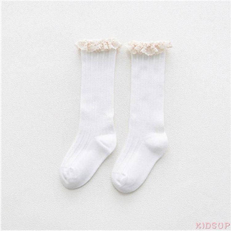 Vớ Cotton DàI Qua GốI ĐíNh Nơ Xinh XắN Cho Bé GáI