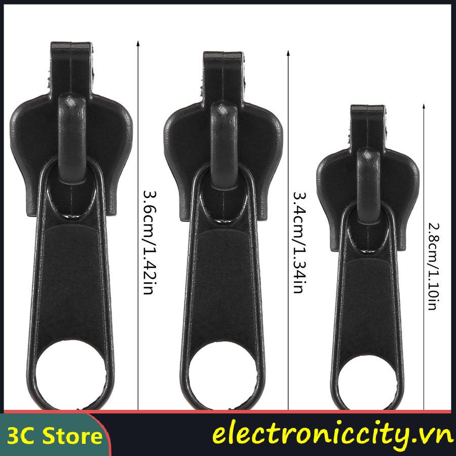 Bộ 3C} 6 đầu khóa kéo nhựa thay thế thông dụng sửa chữa