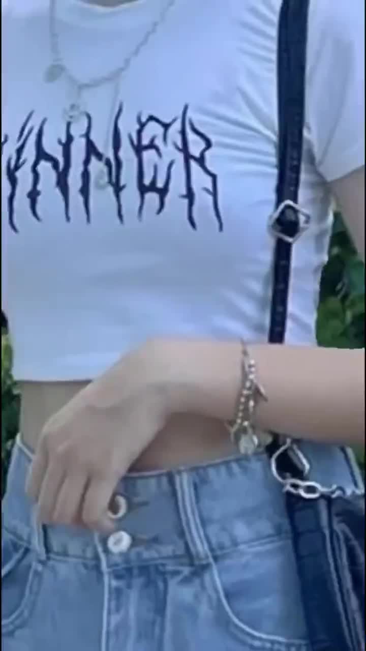 Áo croptop ôm in hình Sinner màu trắng đen dễ mặc dễ phối đồ⚡⚡💥📸 kèm ảnh thật📸 | BigBuy360 - bigbuy360.vn