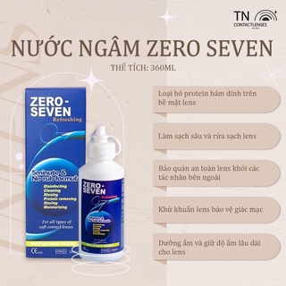 Nước ngâm kính áp tròng / lens Zero Seven 360ml