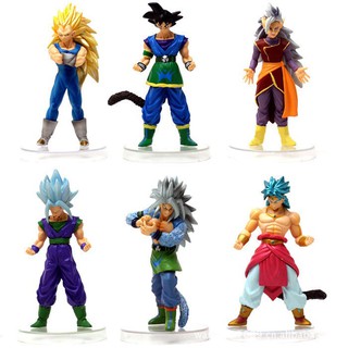 Bộ 6 Tượng Mô Hình Nhân Vật Son Goku Trong Bảy Viên Ngọc Rồng 12Cm
