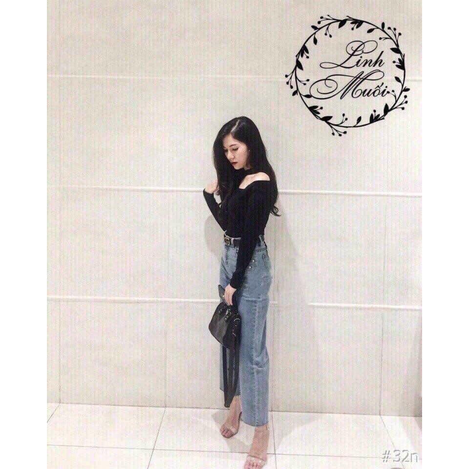 Áo Kiểu Nữ Áo Body Chocker Khoét Vai Thời Trang