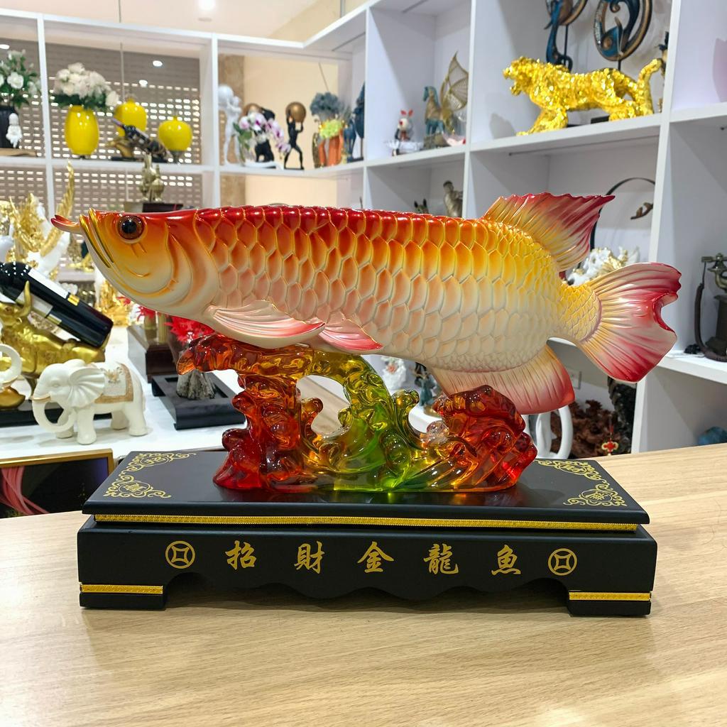 Tượng Kim long ngư chiêu tài lộc - Tượng cá phong thủy T23