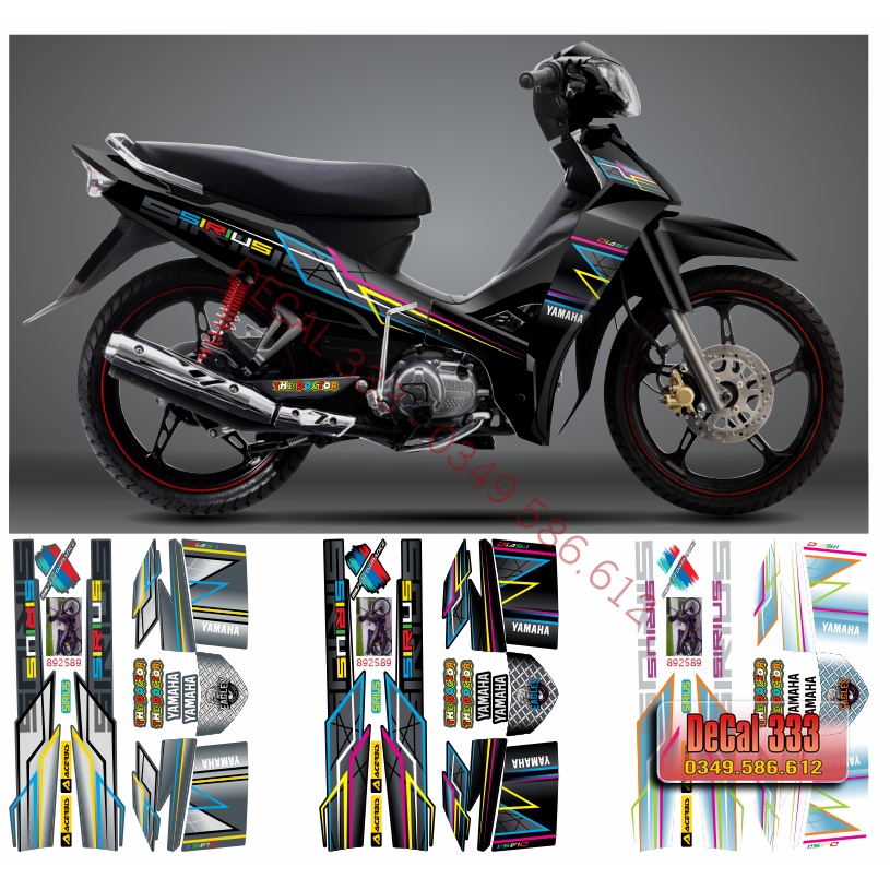 Tem SIRIUS 110cc 50cc - mẫu CHỈ MÀU - 892589