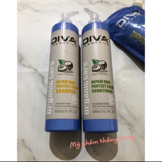 [ Nhà Phân phối Diva Chính Thức] Cặp gội xả Diva xanh chính hãng 750m*2
