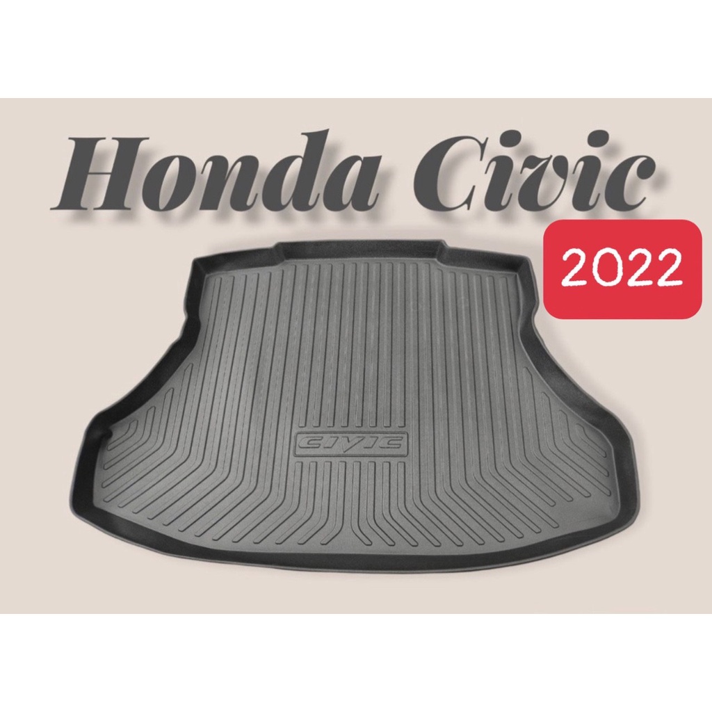 Lót cốp nhựa Xe Honda Civic 2022 Cao Cấp Nhựa Dẻo Không Mùi Đàn Hồi Chống Nước Tốt, dễ vệ sinh
