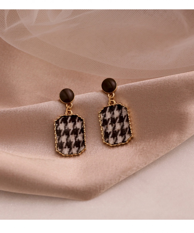 Bông tai bạc thiết kế đơn giản phong cách retro Hàn Quốc 2023