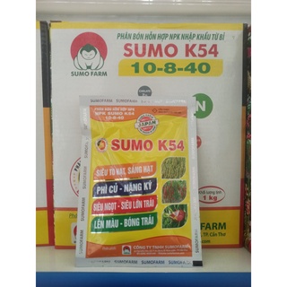 phân bón hỗn hợp npk nhập khẩu từ Bỉ -sumo k54 10-8-40 gói 50gr