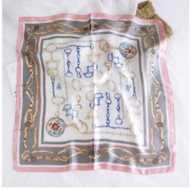 Khăn lụa vuông 70x70 turban quàng cổ,áo khăn yếm bandana thời trang đội đầu - Maben