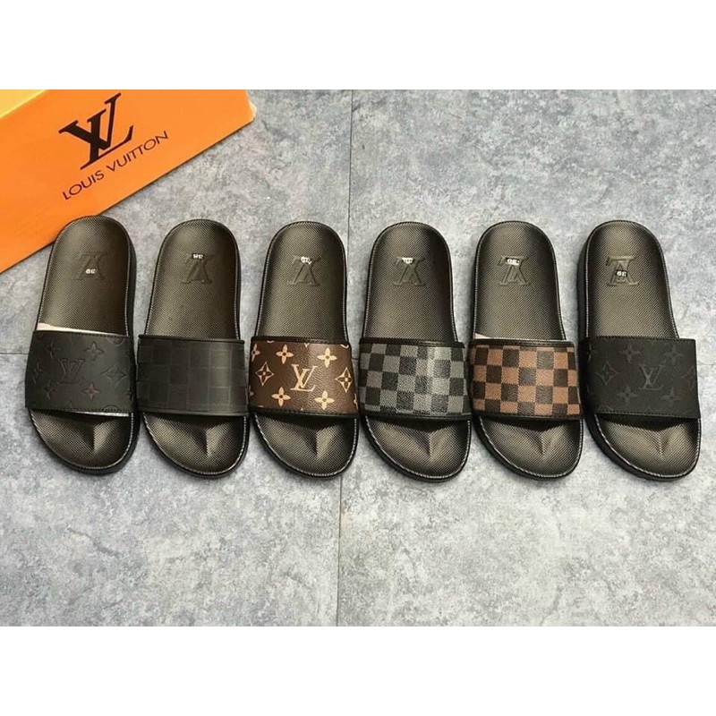 Dép Nam LV  ô vuông có 2 màu full size 38-43