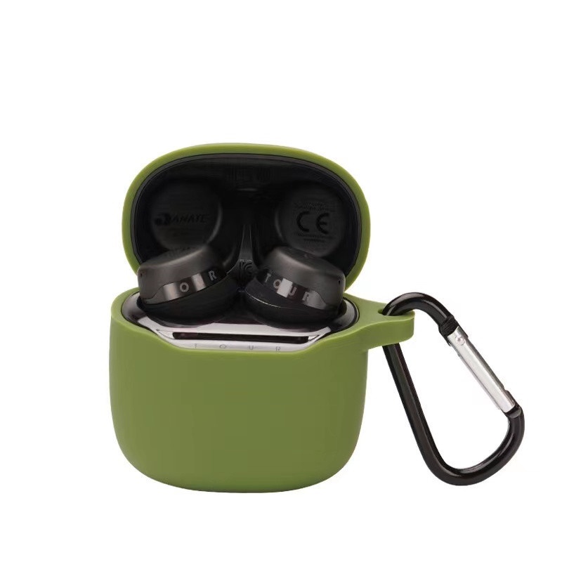 Vỏ Bảo Vệ Hộp Sạc Tai Nghe JBL TOUR PRO+TWS Mềm Màu Trơn Kèm Móc