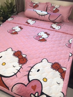 Bộ 5 món hè cotton poly mẫu Hello Kitty