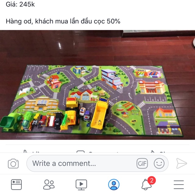 Thảm chơi ô tô cho bé