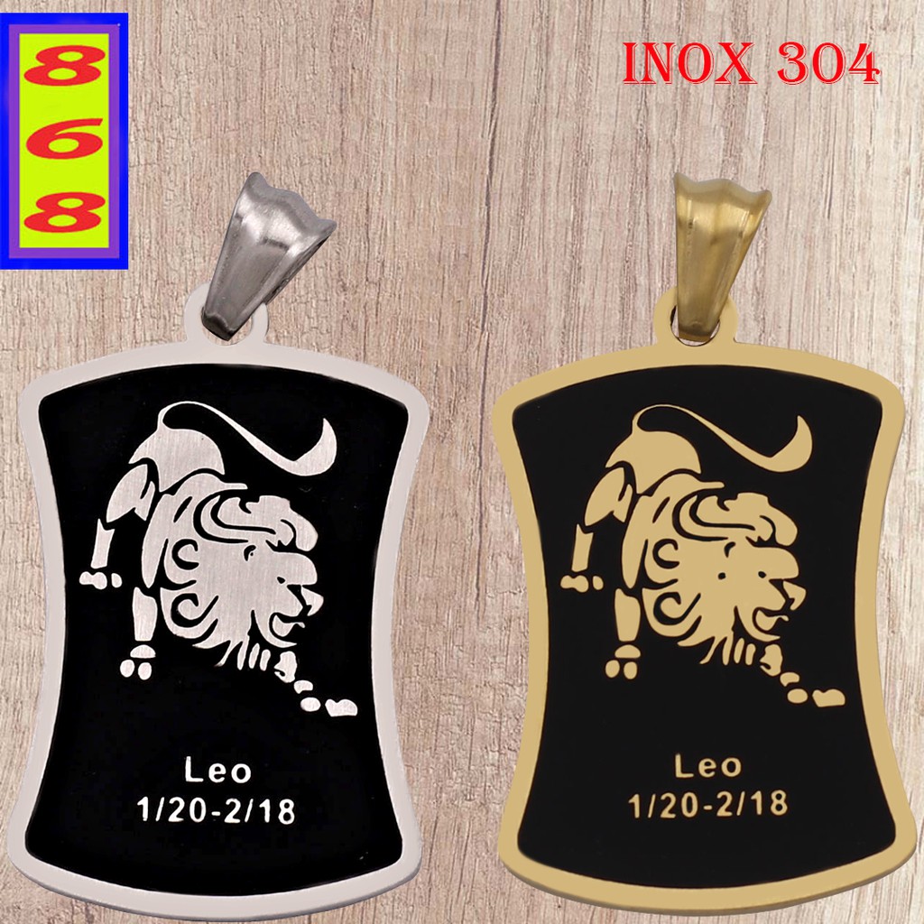 Mặt dây chuyền Cung Sư Tử inox MCHSV - Chòm sao biểu tượng cho sự kiêu hãnh, thẳng thắn - Không đen, không bay màu