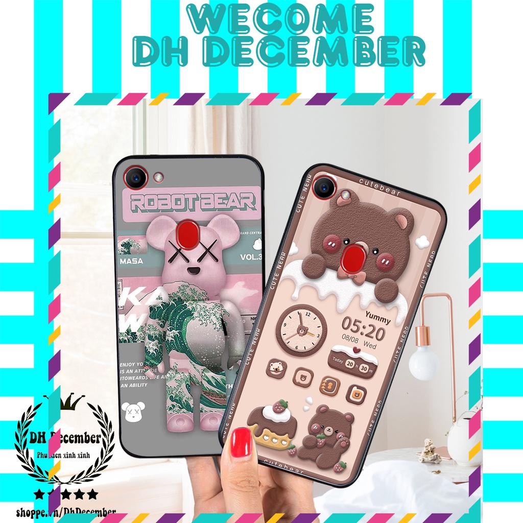 Ốp lưng Oppo F5 / F7 in hình 3D GẤU HỒNG-GẤU BE3R -XINH XẺO CỰC ĐẸP