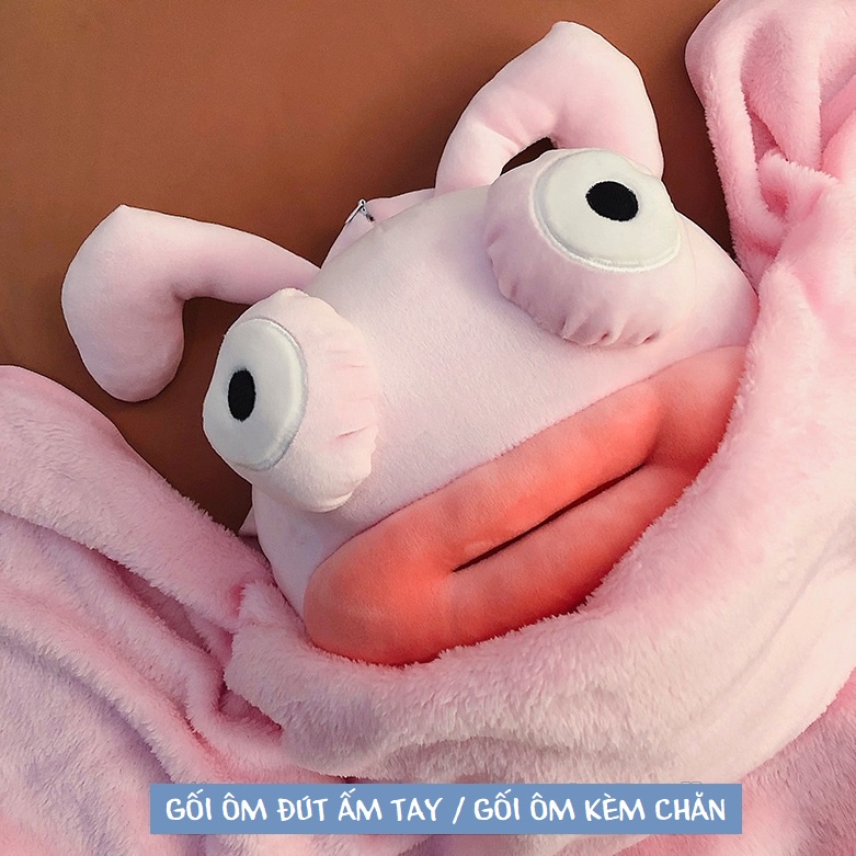 Order | Gấu bông đút tay sưởi ấm, gối ôm kèm chăn, bộ chăn gối văn phòng độc đáo xinh xinh