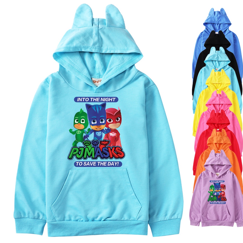 Áo Hoodie dài tay in hình tai thỏ hoạt hình cho bé 2-15 tuổi