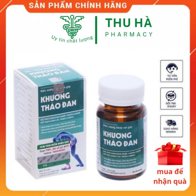 Khương thảo đan - giảm đâu , giảm viêm xương khớp , đau vai gáy , thoái hóa khớp ( lọ 30 viên )