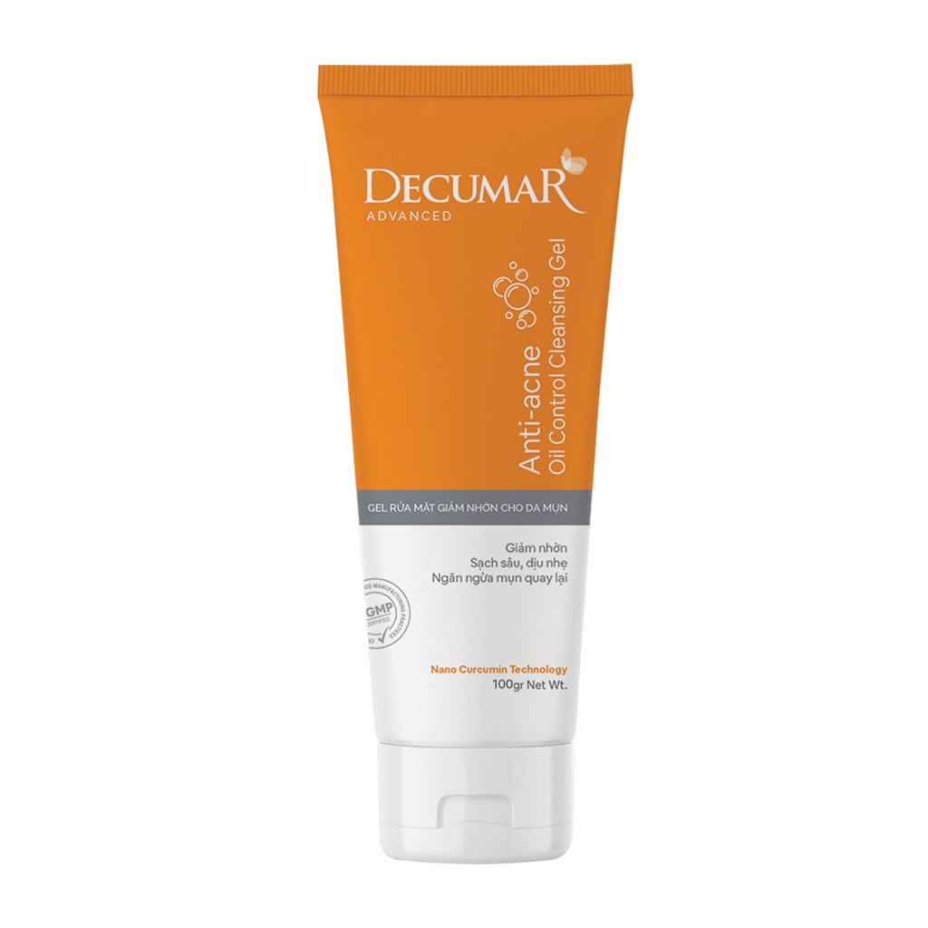 Sữa rửa mặt dạng Gel Decumar Advanced 100gr kiểm soát nhơn mụn hoàn toàn mới