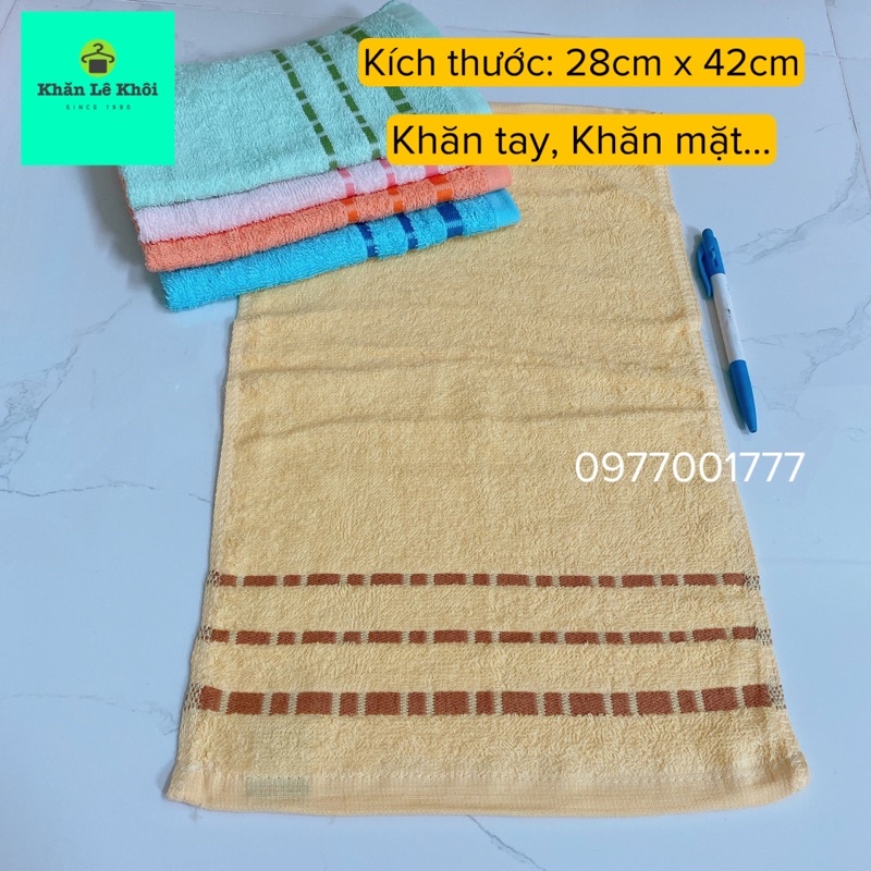 Khăn tay / Khăn mặt 100% cotton nhiều màu KMH - 28x42cm