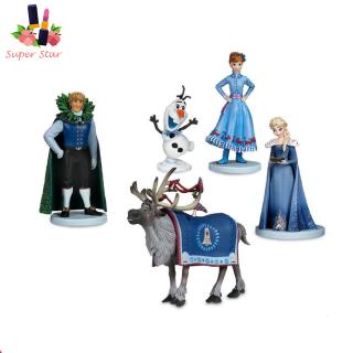 5pcs/set Plastic Frozen Model Figures Doll Baking Cake Decoration Ornaments