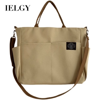 Túi đeo vai IELGY vải canvas với ngăn chứa lớn đơn giản trẻ trung hợp thời trang