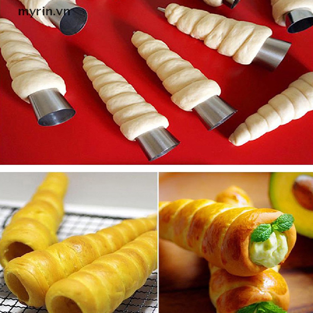 Bộ 12 Khuôn Làm Bánh Sừng Bò Bằng Thép Hình Nón