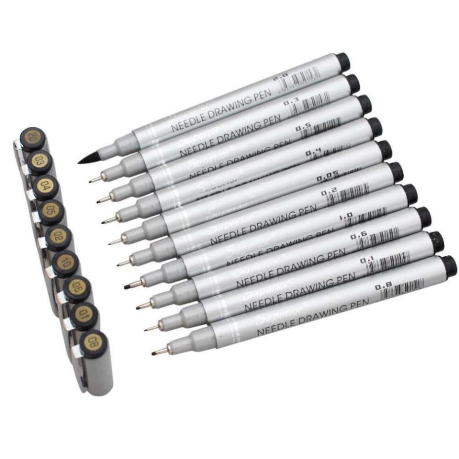 Bút line đi nét SUPERIOR kháng nước màu đen