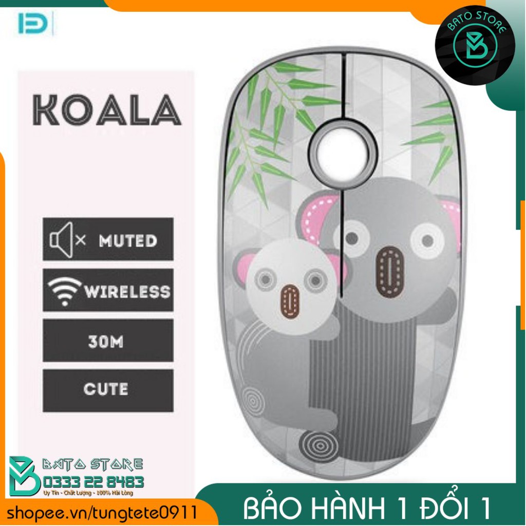 Chuột Không Dây Wireless Mouse Fude Kawayi V8, Hình Siêu Cute - Chính Hãng