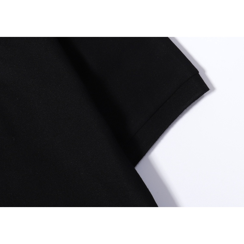 Áo Thun POLO Tay Ngắn Chất Liệu Cotton Thêu Họa Tiết Plus Size Cho Nam Nữ