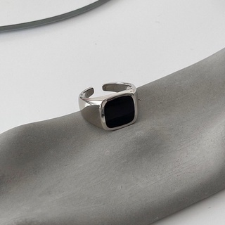Nhẫn ONER Bạc 925 "Black Square Ring" ( Bảo Hành Bạc 1 Năm )