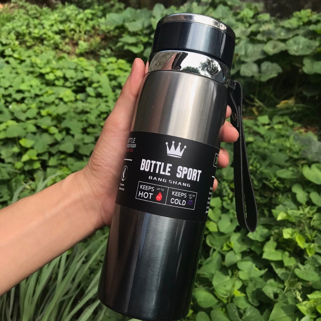 Bình giữ nhiệt 1000ml XinLang 2 lớp Inox kiểu dáng thể thao, Bình nước giữ nhiệt Inox 2 lớp dung tích 1000ml siêu đẹp