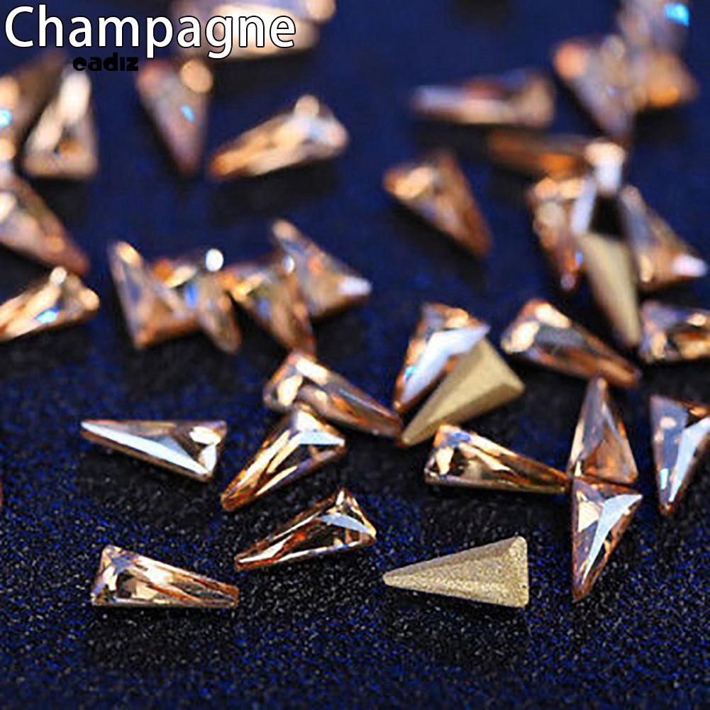 Set 10 hạt đá tam giác đính móng tay trang trí nghệ thuật tự làm