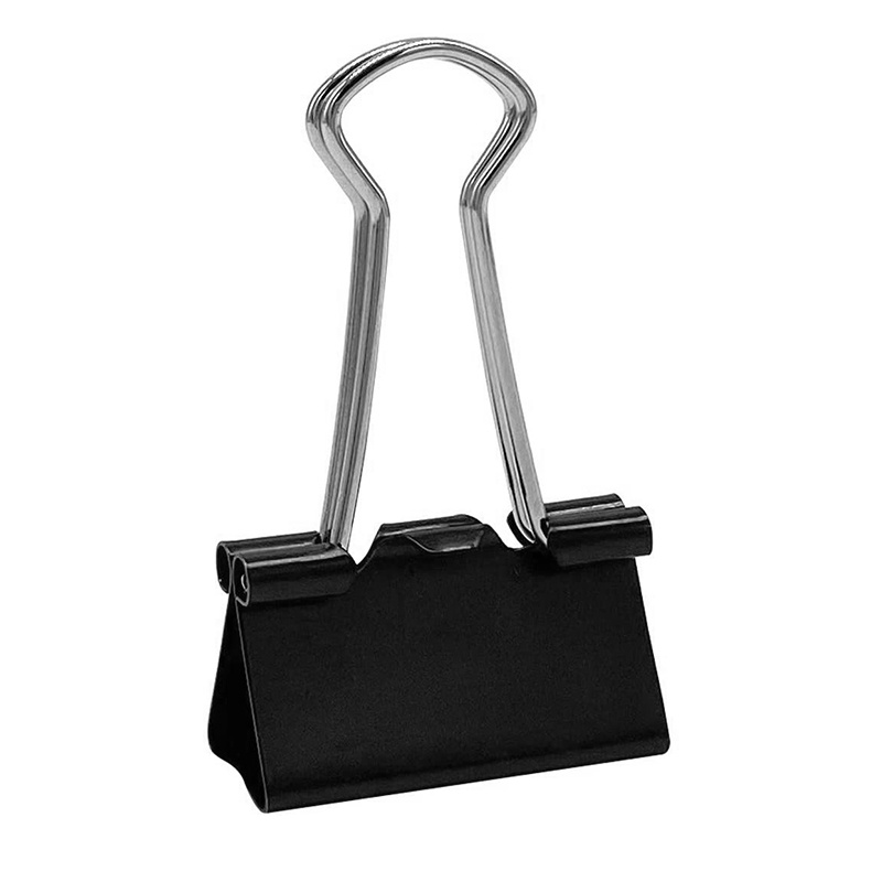 Kẹp Giấy/Kẹp Giấy Màu Đen Bằng Kim Loại Gấp Lại Được Kích Thước Vừa Dùng Cho Văn Phòng/Trường Học/Nhà Ở