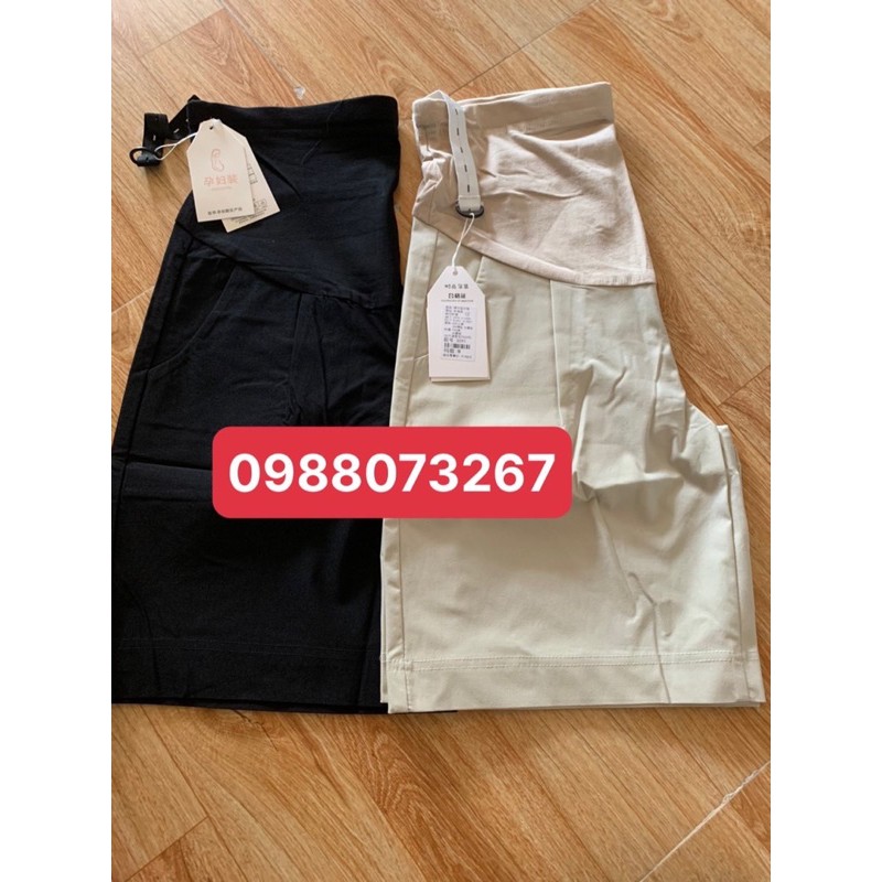 Sẵn hàng- quần short lửng ống rộng cho mẹ bầu