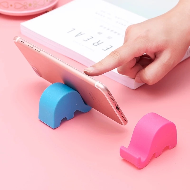 Giá Đỡ Điện Thoại / Máy Tính Bảng Để Bàn Hình Chú Voi Màu Macaron Xinh Xắn Tiện Dụng