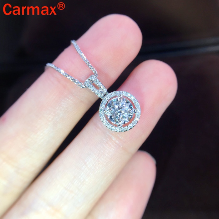 Vòng cổ mặt đính đá kim cương moissanite sang trọng