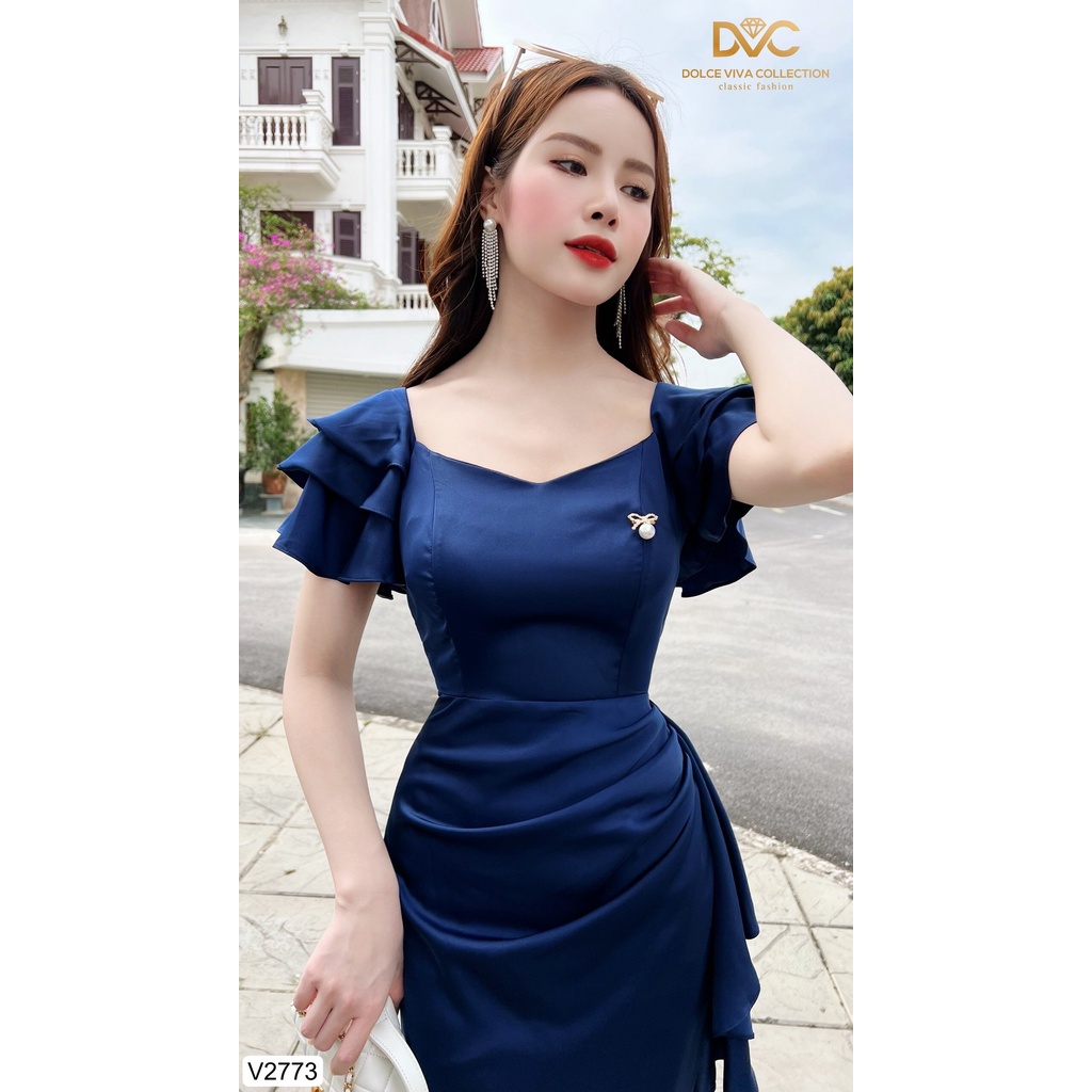 Váy lụa body thiết kế cao cấp đi tiệc đi chơi  V2773 - DVC