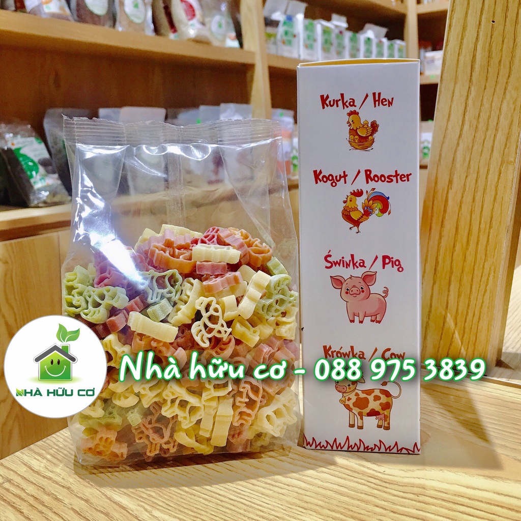 Mì nui rau củ cho bé HÌNH ĐỘNG VẬT  BARTOLINI  250g/100g - Date: 4/2026 - Nhà hữu cơ