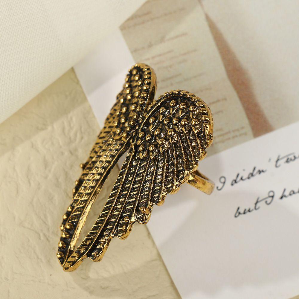 Nhẫn Hình Đôi Cánh Thiên Thần Phong Cách Hip Hop Cho Nam Và Nữ